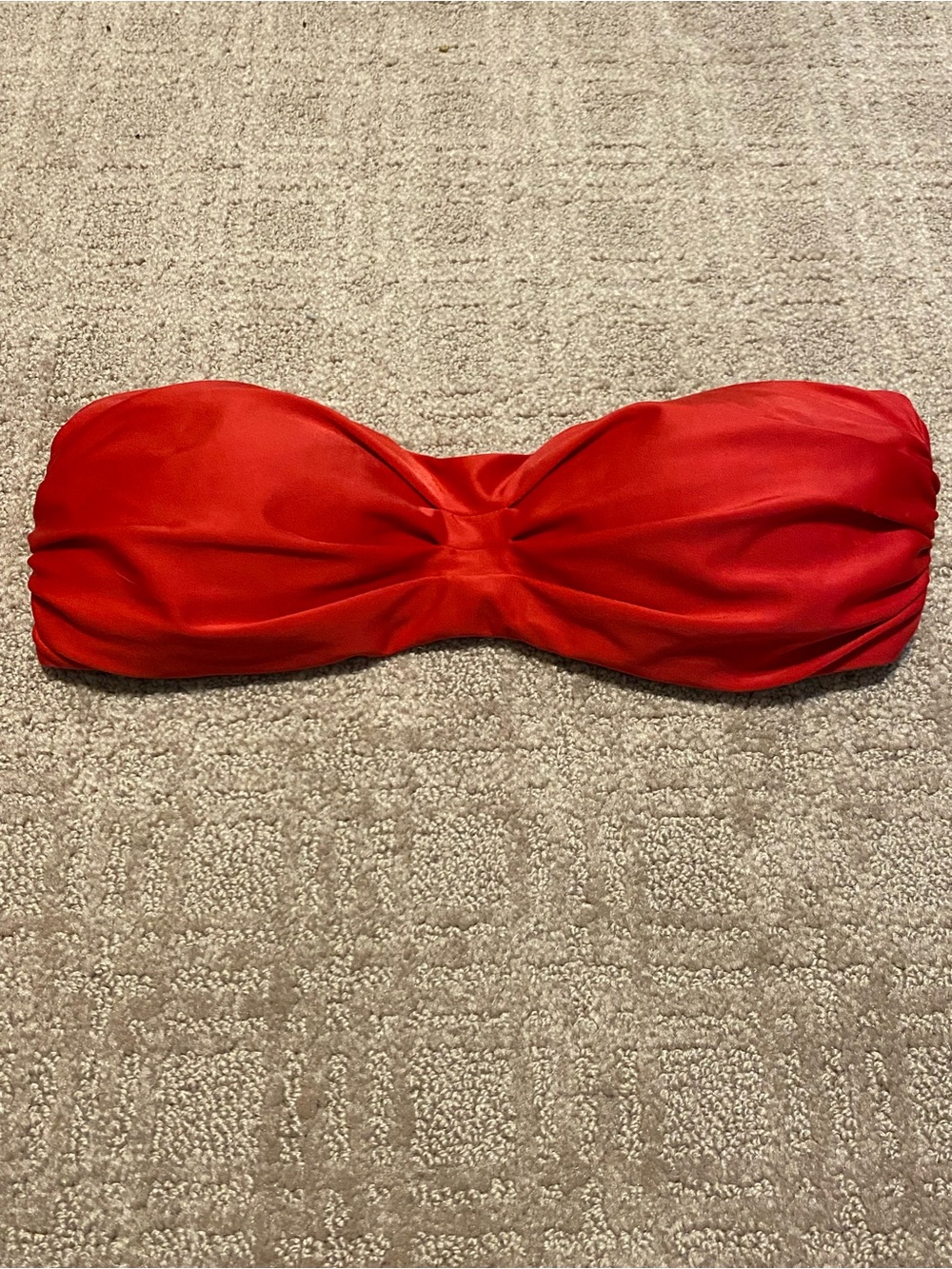 {ViX Paula Hermanny} Red Bandeau Bikini Top ~ Size Large